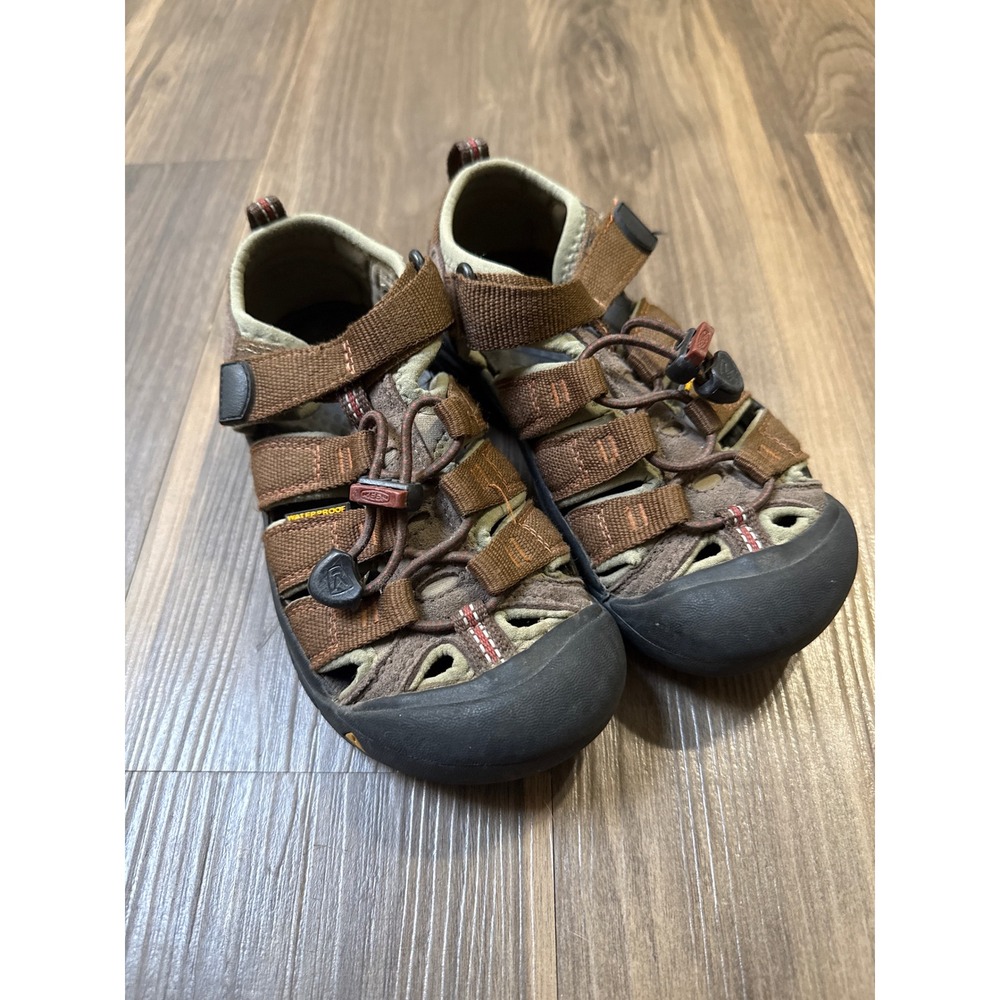 Keen Newport H2 Sandals Kids Size 1 Brown Waterproof Hiking Sport Water Shoes